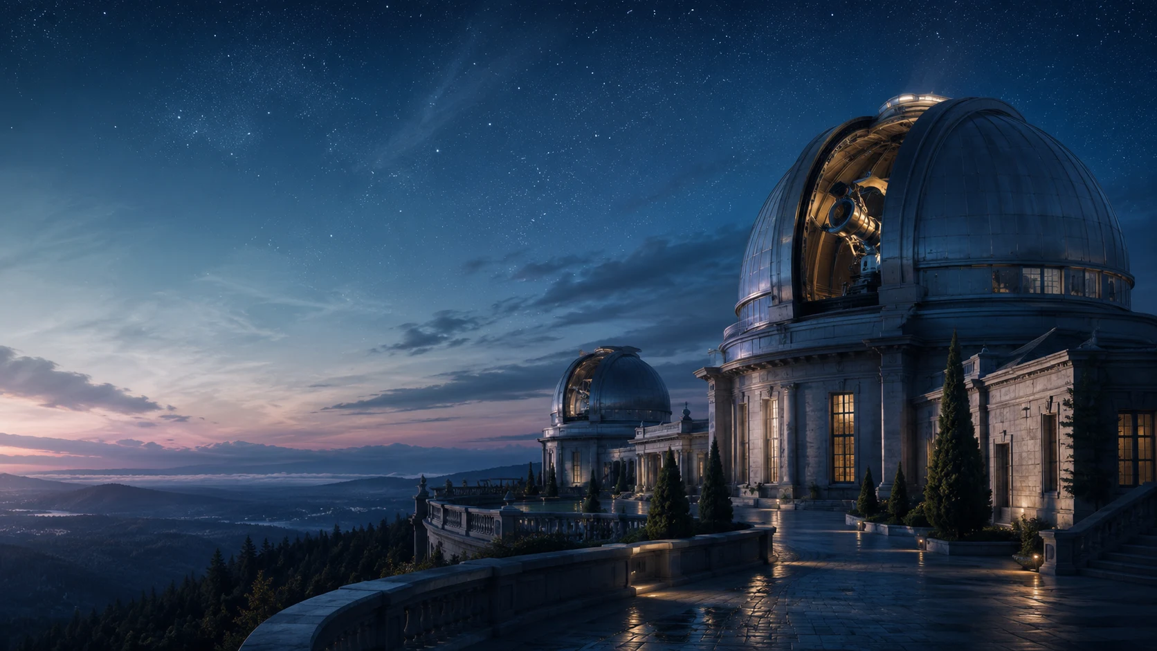 Réseau lumineux et observatoire représentant l’orchestration gouvernée de l’intelligence.